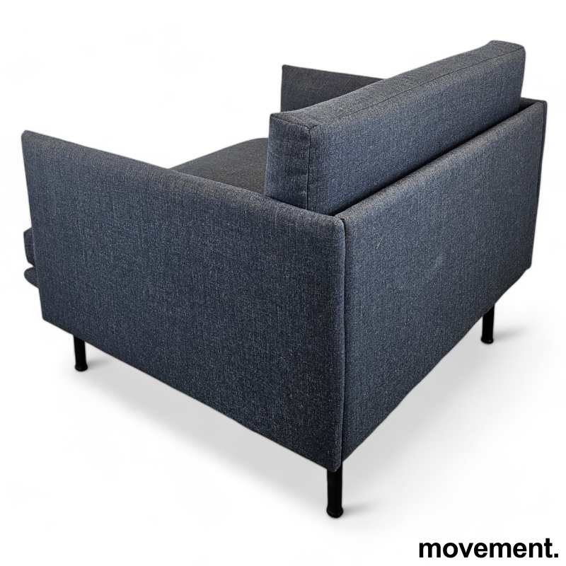 Loungestol sofa i blågrått stoff - 3 / 3