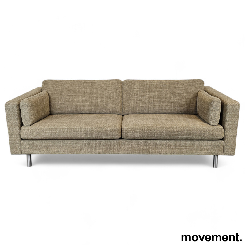 Solgt!Sofa i brunt stoff fra Slettvoll, - 1 / 2