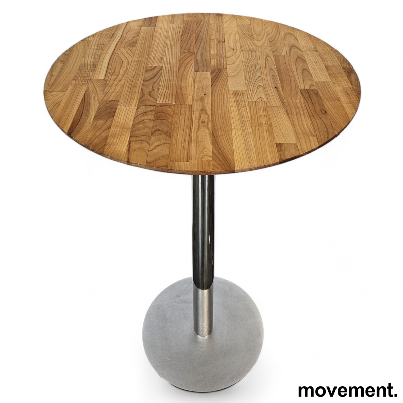 Rundt ståbord i Eik / krom, Ø=76cm, - 2 / 2