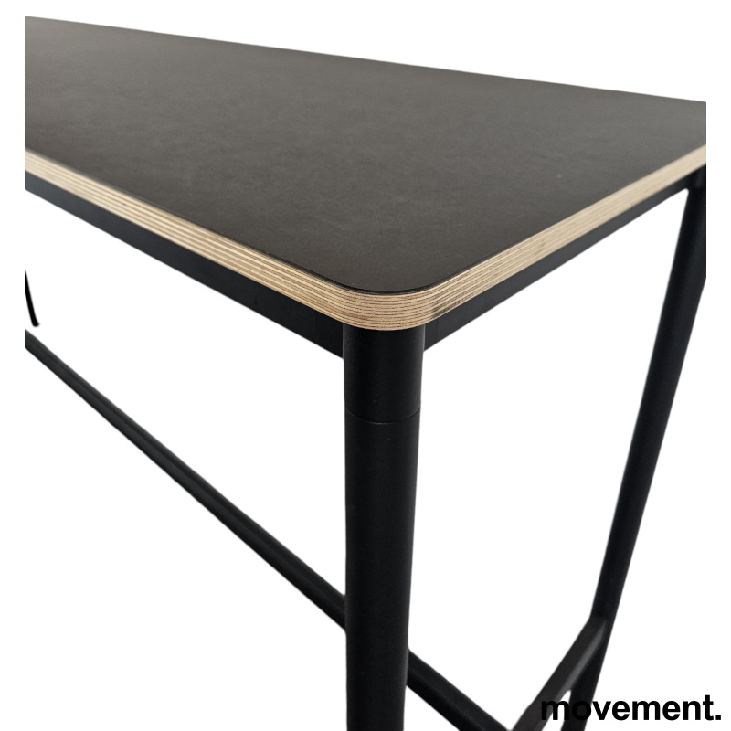 Solgt!Barbord i sort linoleum med - 3 / 3