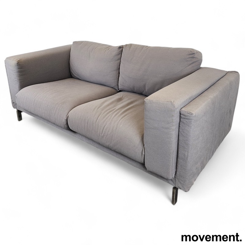 Sofa i grått stoff fra IKEA, 205cm - 2 / 2
