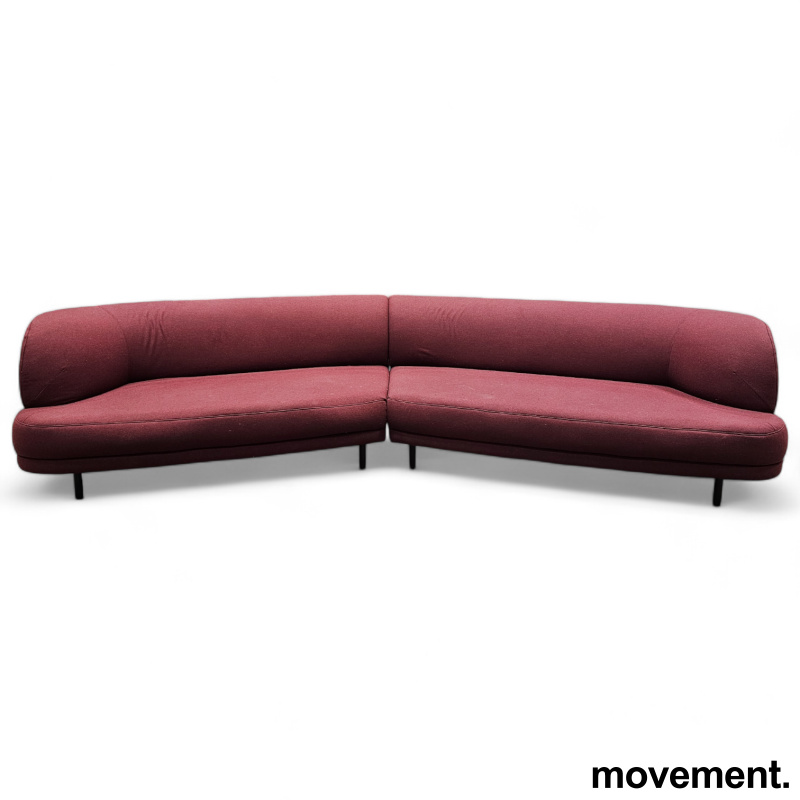 Solgt!Loungesofa / sofa lilla stoff fra