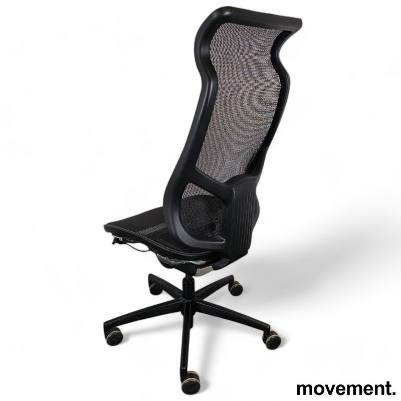 Kontorstol i sort mesh / sort, uten - 3 / 3