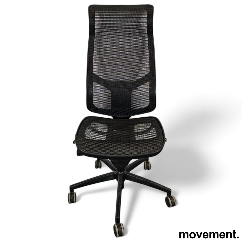 Kontorstol i sort mesh / sort, uten - 2 / 3