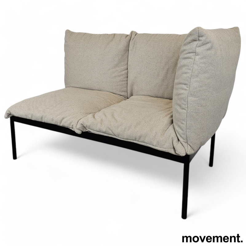 2-seter sofa / lounge i beige stoff - 2 / 2