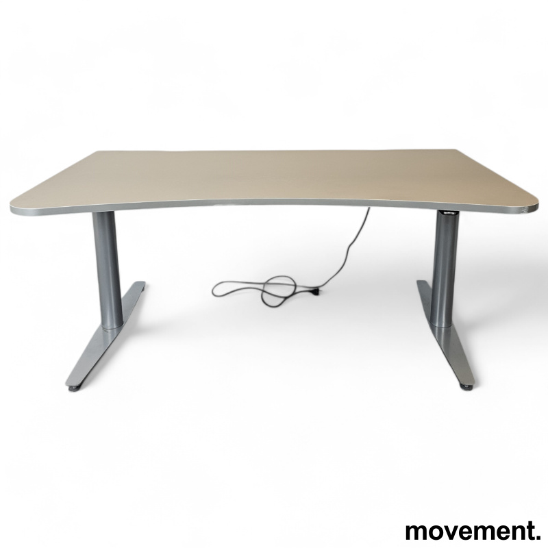 Skrivebord i beige / grå med - 1 / 2