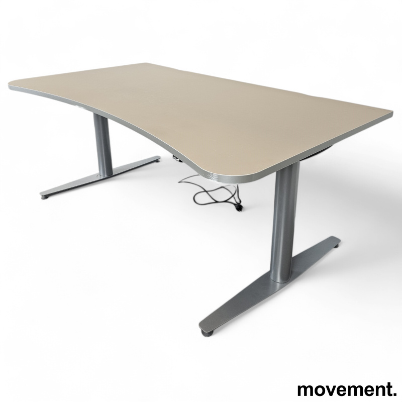 Skrivebord i beige / grå med - 2 / 2