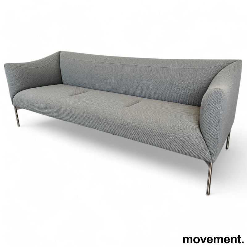 Solgt!3-seter sofa i grønt stoff fra Erik - 2 / 3