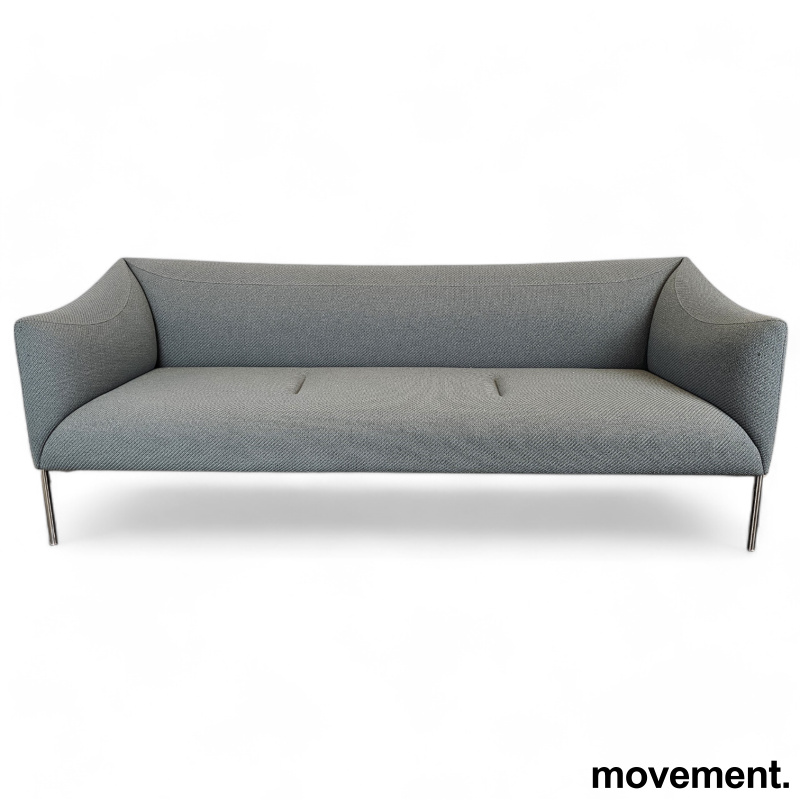 Solgt!3-seter sofa i grønt stoff fra Erik - 1 / 3