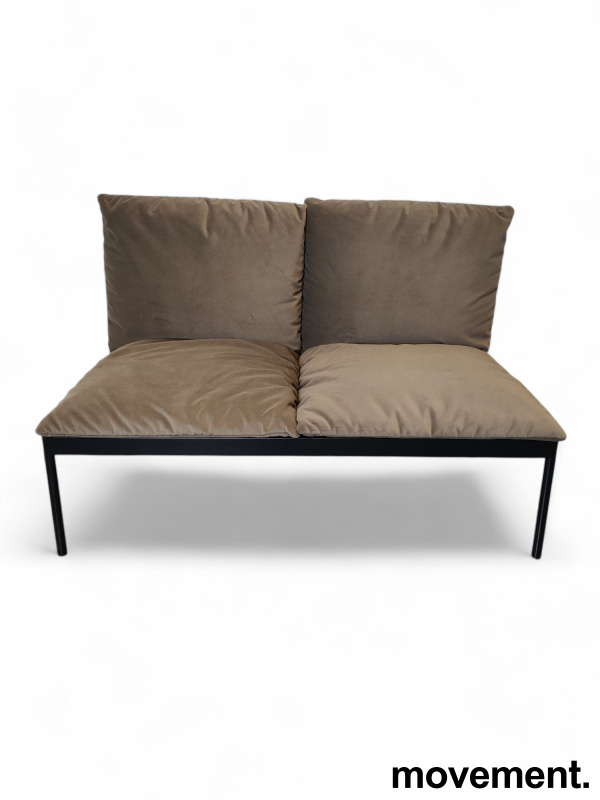 2-seter sofa / lounge i gråbrunt - 1 / 4