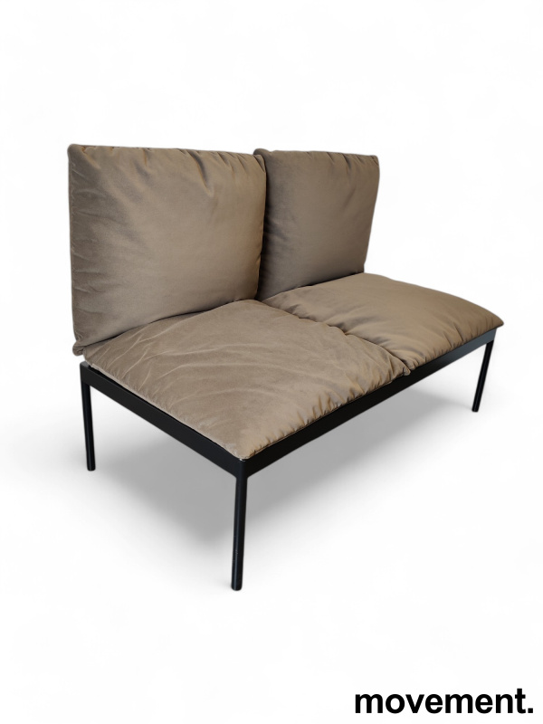 2-seter sofa / lounge i gråbrunt - 3 / 4