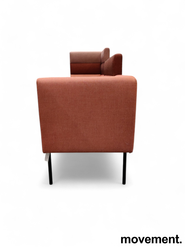 Solgt!Sofa / alkovesofa i rødtoner, stoff - 4 / 10