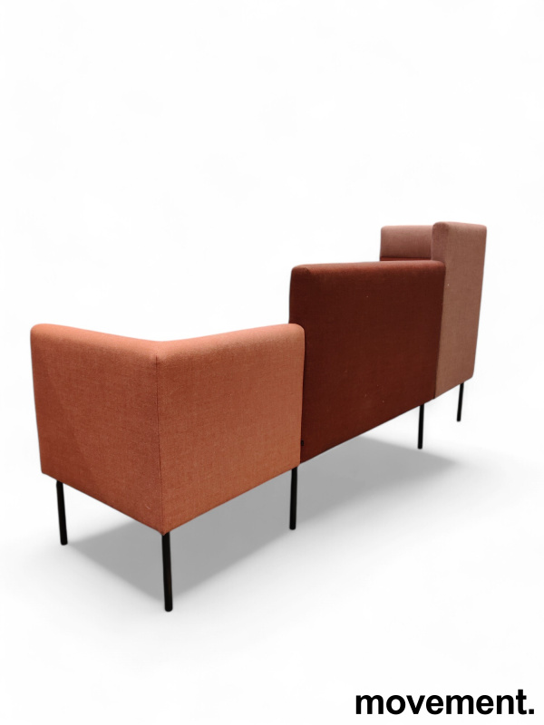Solgt!Sofa / alkovesofa i rødtoner, stoff - 2 / 10