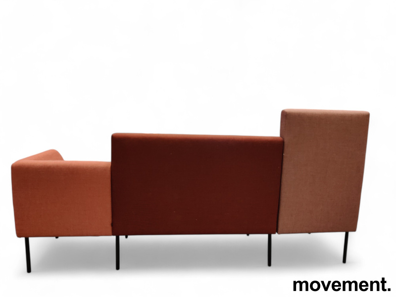 Solgt!Sofa / alkovesofa i rødtoner, stoff - 6 / 10