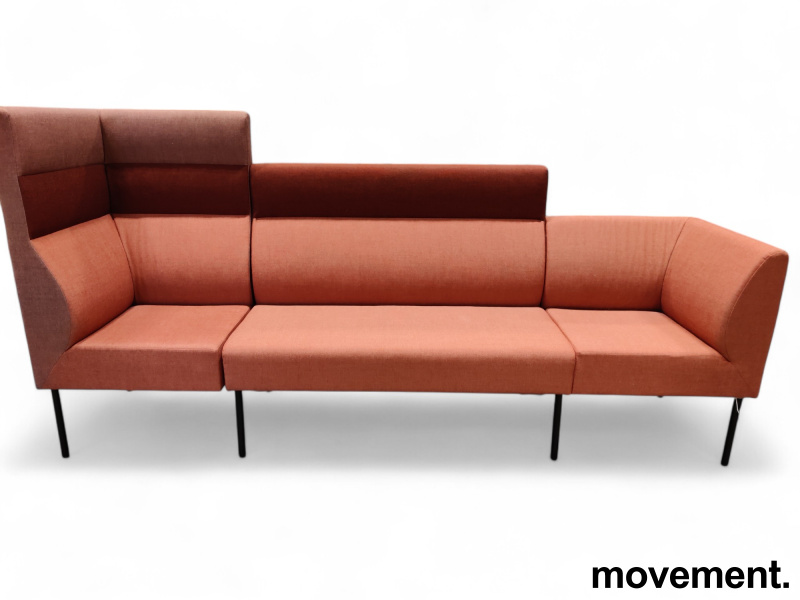 Solgt!Sofa / alkovesofa i rødtoner, stoff - 5 / 10