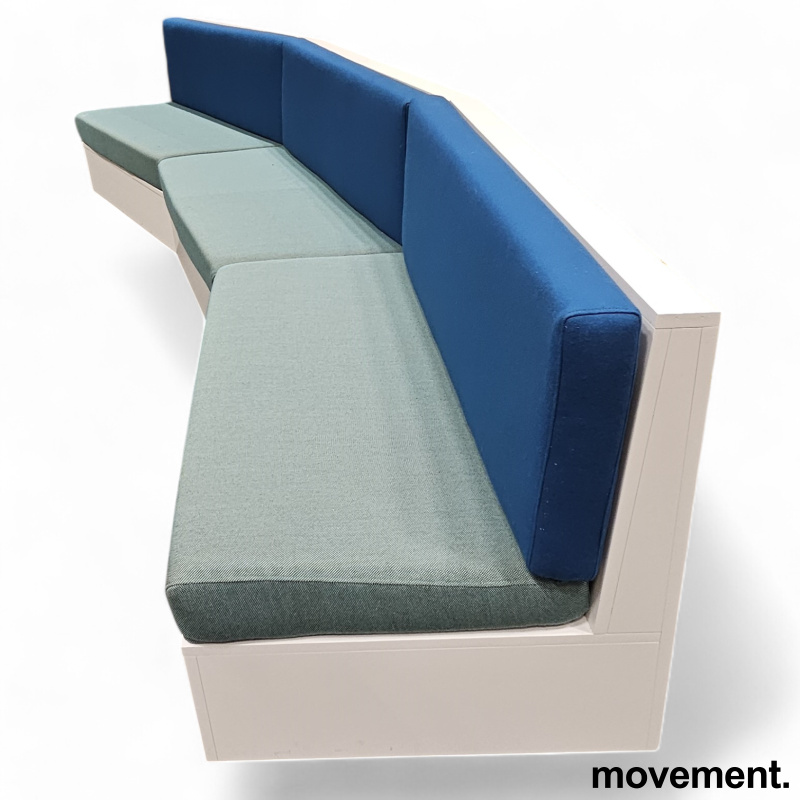 Loungesofa / kantinesofa i blå / - 3 / 4