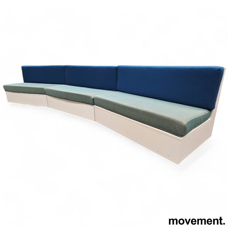 Loungesofa / kantinesofa i blå / - 2 / 4