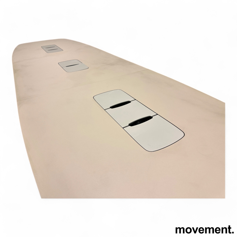 Solgt!Møtebord i beige linoleum med - 2 / 3