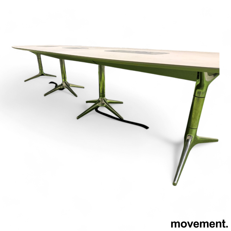 Solgt!Møtebord i beige linoleum med - 3 / 3
