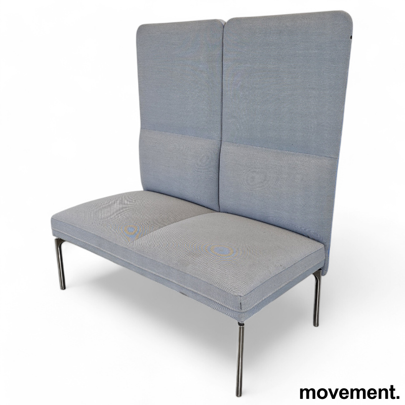 2-seter sofa / loungesofa i lys blå - 2 / 4