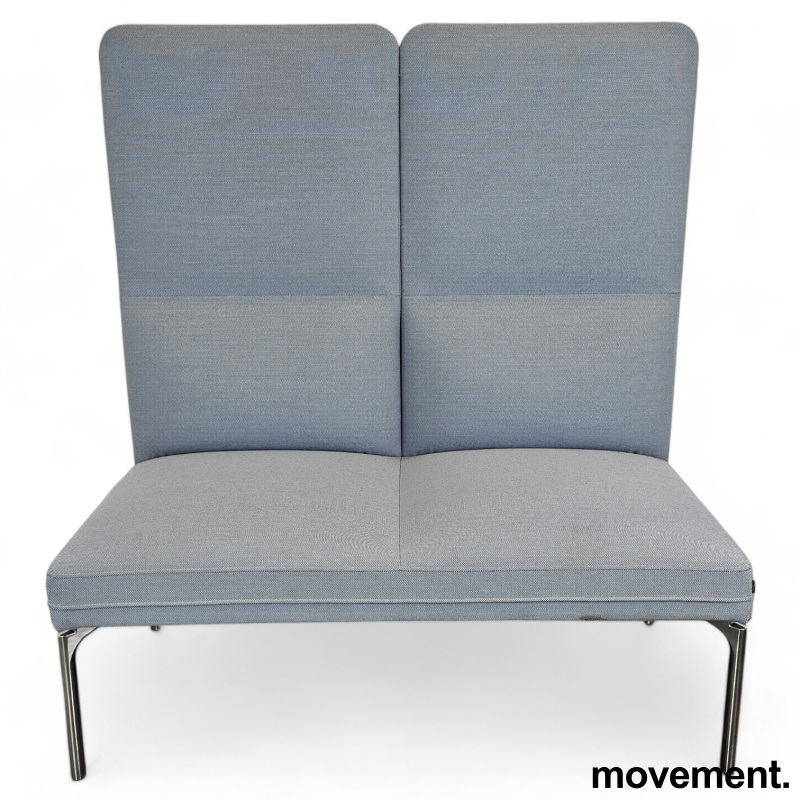 2-seter sofa / loungesofa i lys blå - 1 / 4