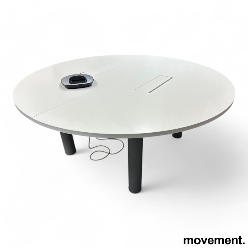 Rundt møtebord i hvitt med - 1 / 2