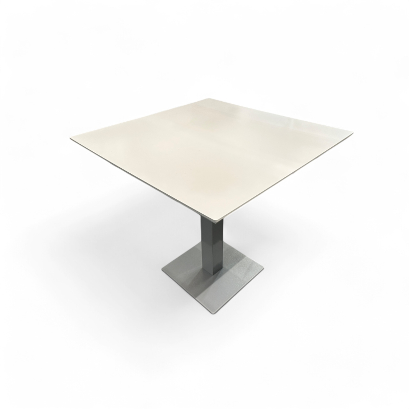 Lite møtebord i hvit / grått,