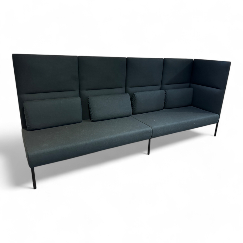 2+2-seter alkovesofa i mørkt blått