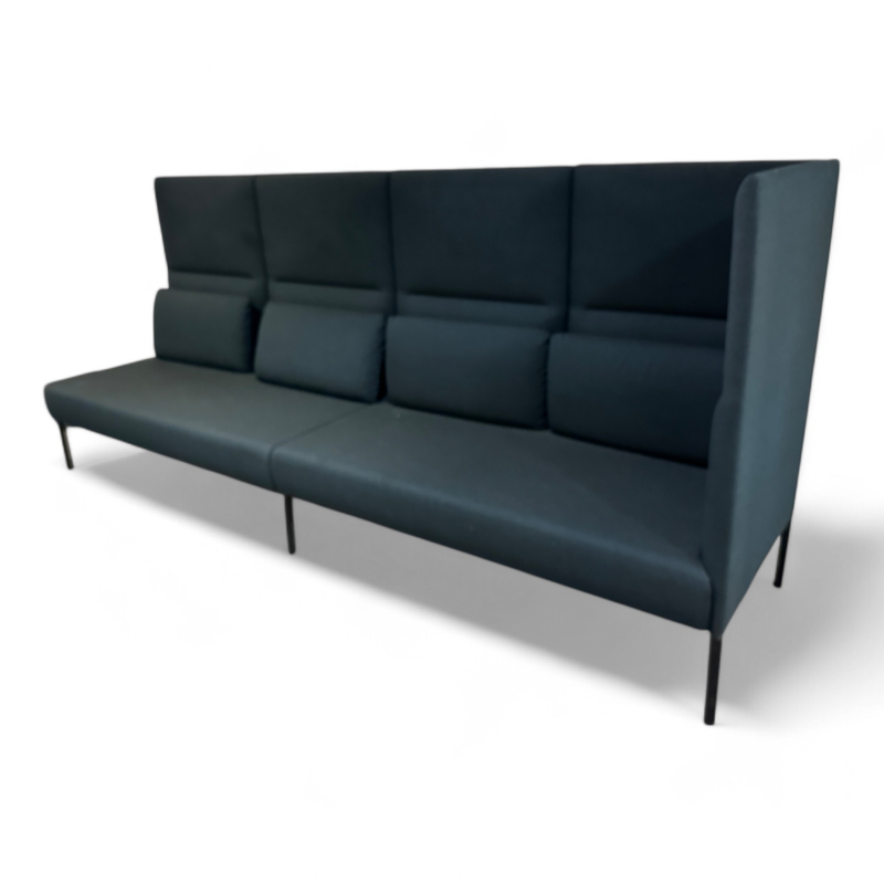 2+2-seter alkovesofa i mørkt blått