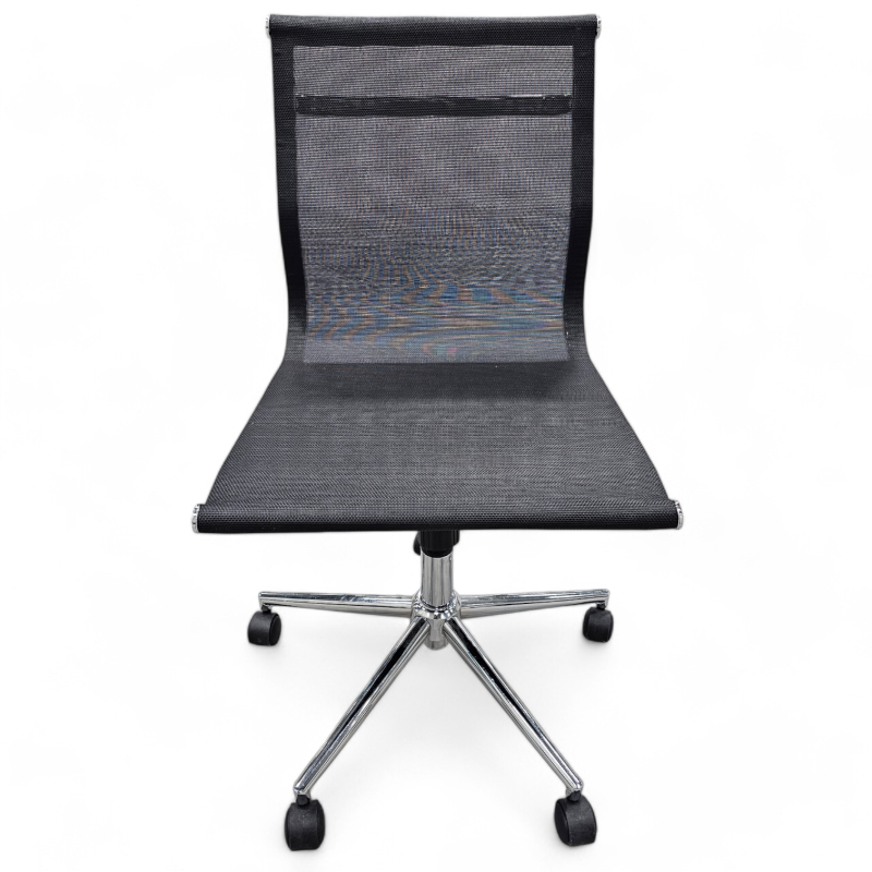 Konferansestol på hjul i krom /