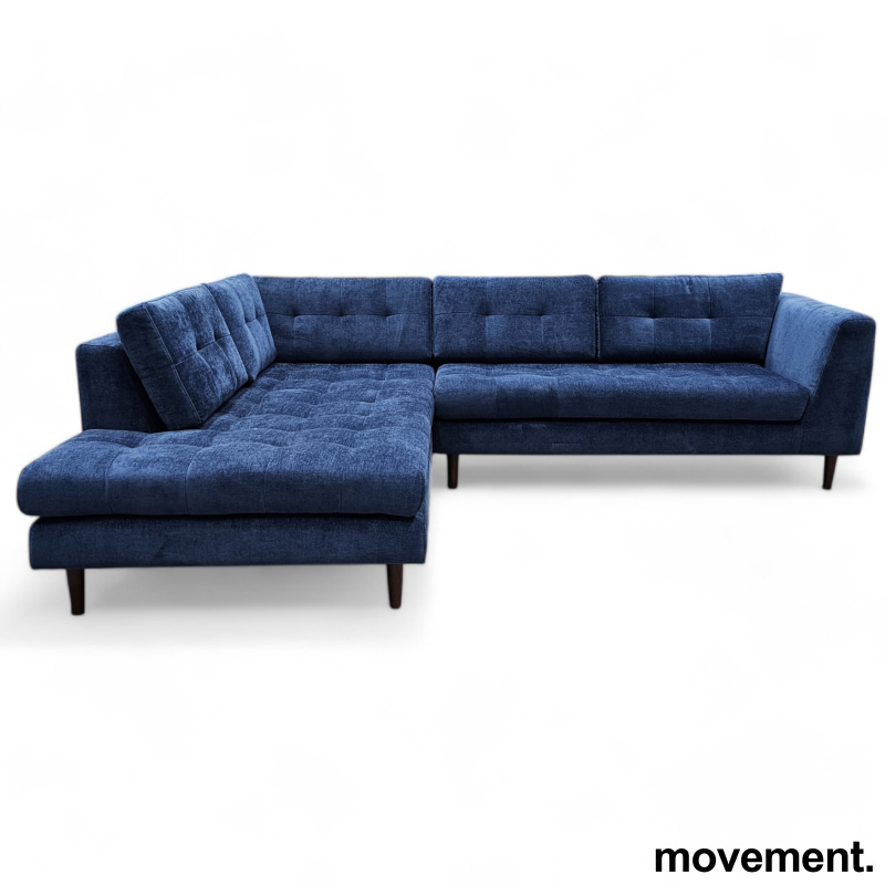 Solgt!Hjørnesofa i blått stoff fra - 1 / 4