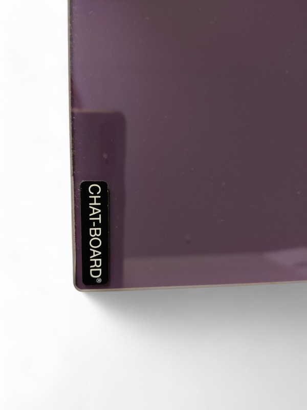 Whiteboard lilla i glass fra