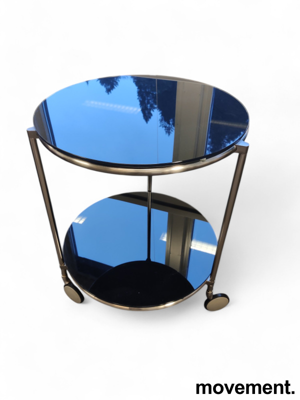 Rundt loungebord/trillebord i glass - 1 / 3