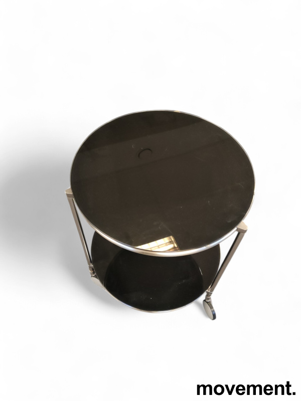 Rundt loungebord/trillebord i glass - 2 / 3