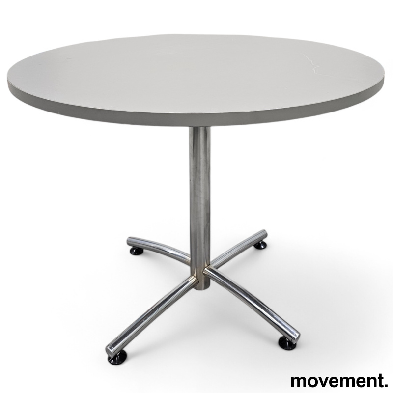Rundt møtebord / kantinebord i grå - 1 / 2