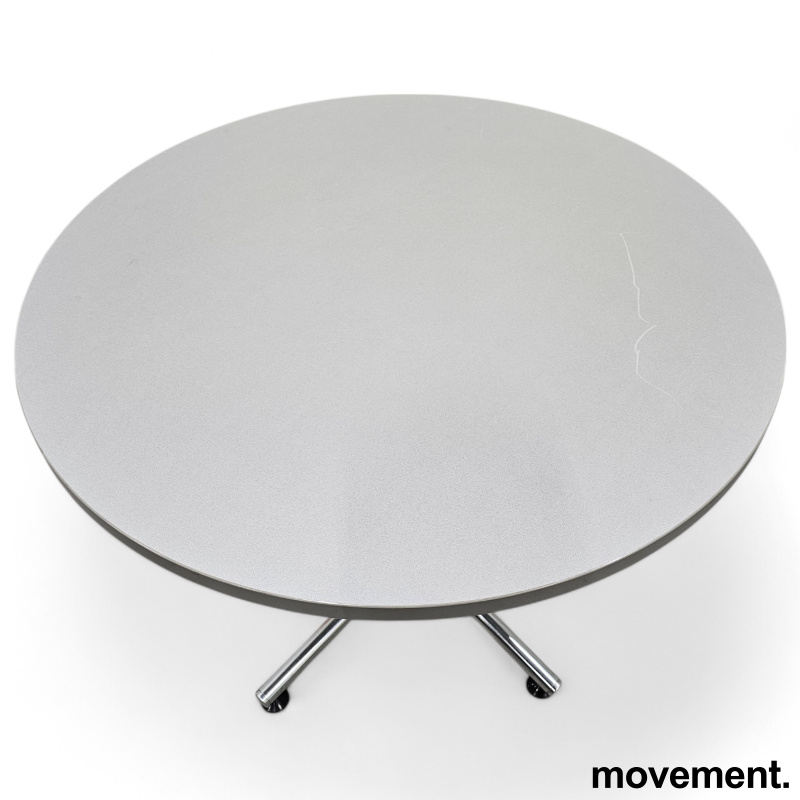 Rundt møtebord / kantinebord i grå - 2 / 2