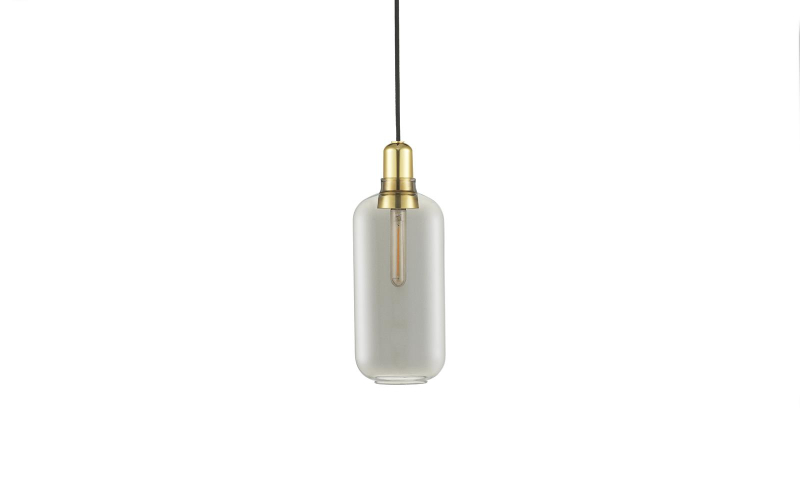 Taklampe i brass / smoke fra