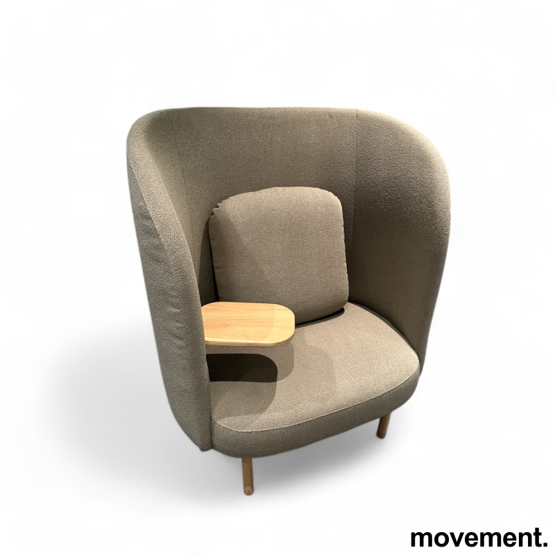 Solgt!Loungestol / alkovestol i beige - 1 / 2