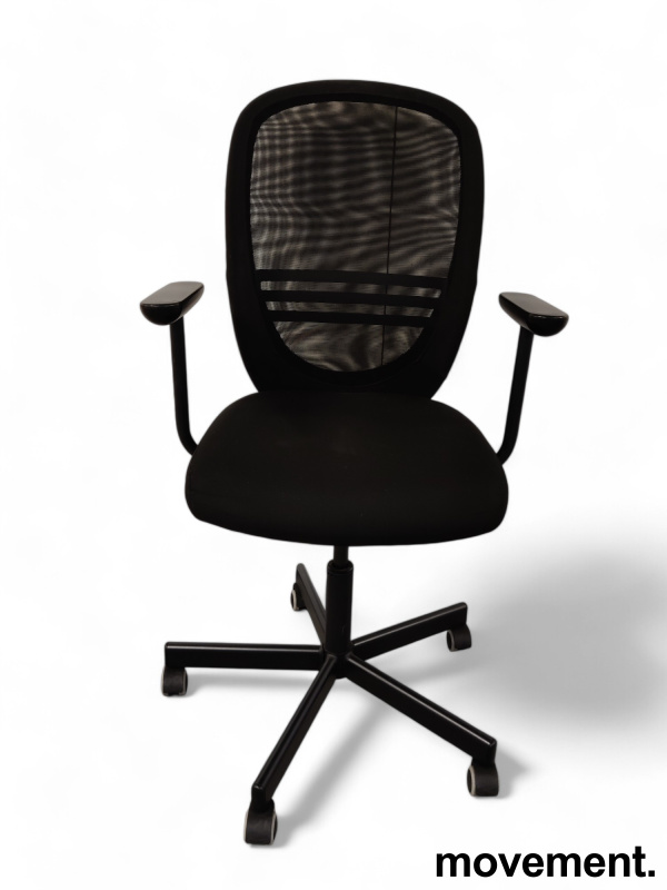 Solgt!IKEA Flintan kontorstol i sort, - 1 / 4