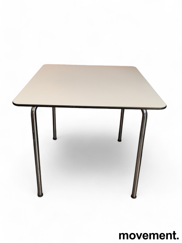 Kafebord / kantinebord i hvitt/krom - 1 / 4