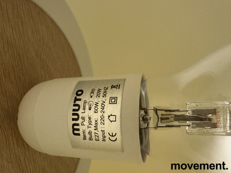 Stålampe i eik / hvit skjerm fra - 2 / 2