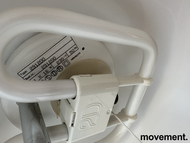 Bordlampe i hvitlakkert stål fra - 2 / 2