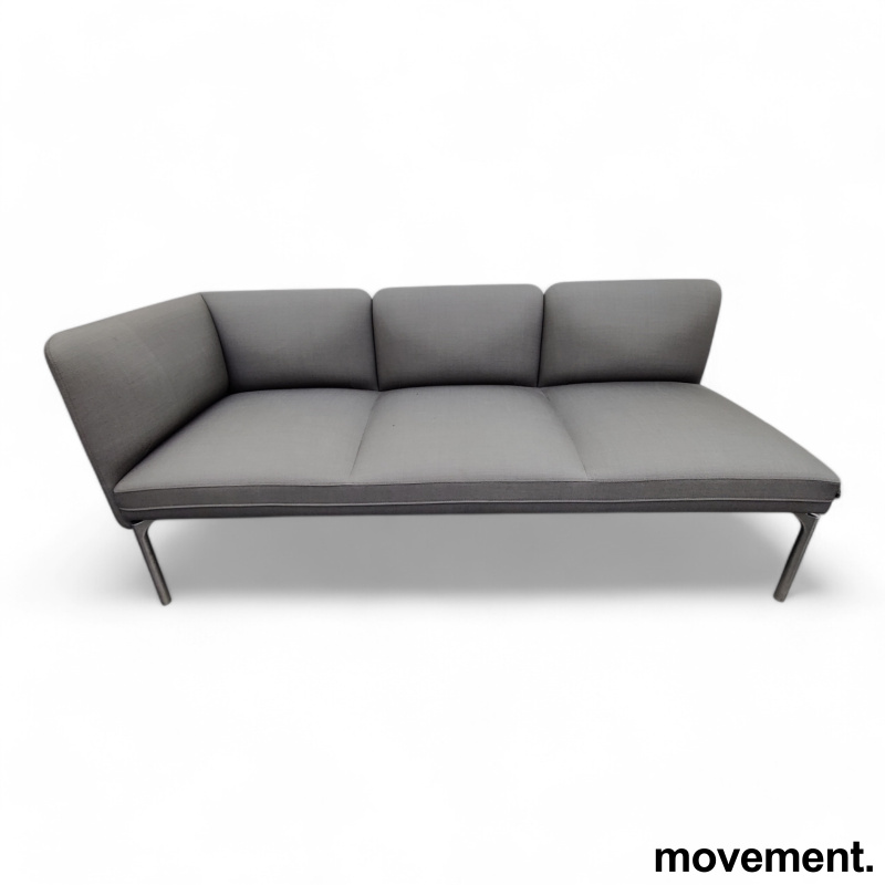 3-seter sofa / lounge i grått stoff - 2 / 3