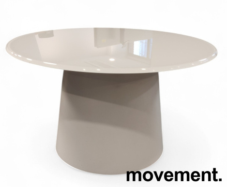 Loungebord i hvitt glass / - 1 / 4