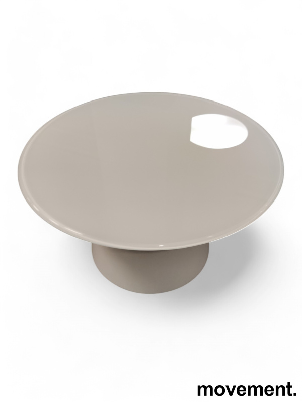 Loungebord i hvitt glass / - 3 / 4