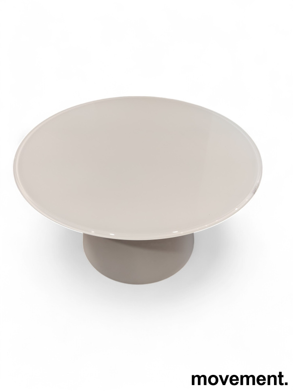 Loungebord i hvitt glass / - 2 / 4