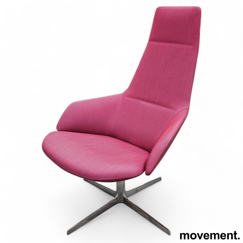 Loungestol fra Arper i rosa stoff, - 1 / 3