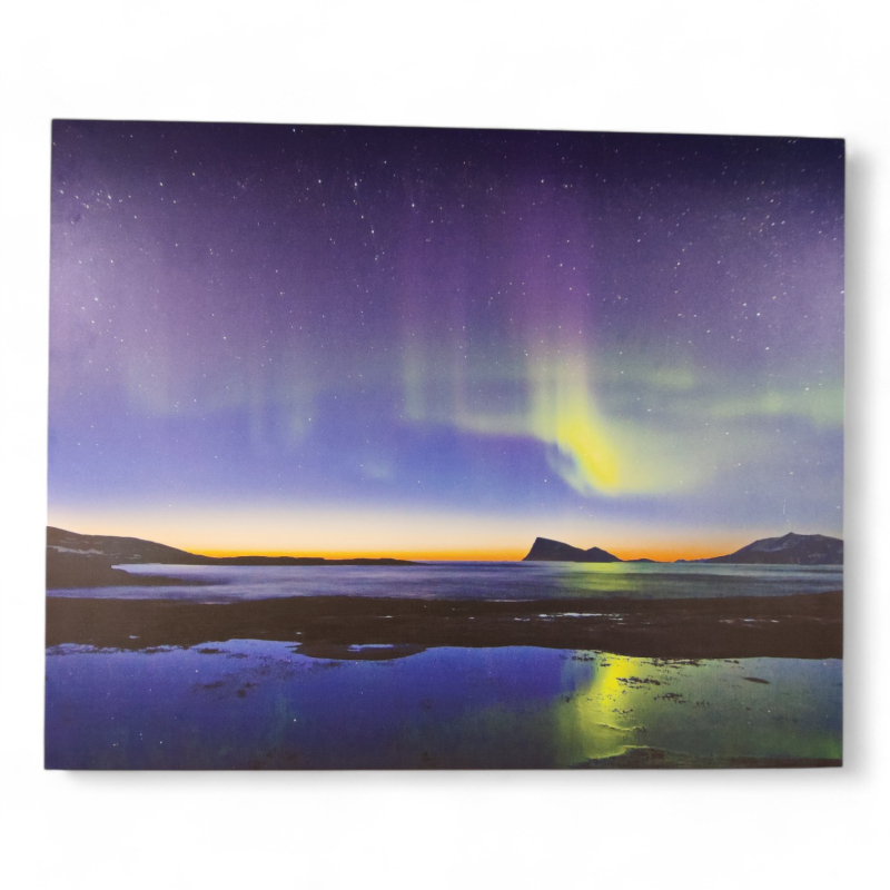 Bilde av nordlys på aluminiumsplate