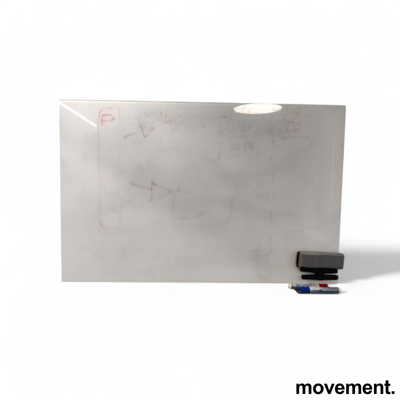 Whiteboard i hvitt glass fra - 1 / 2