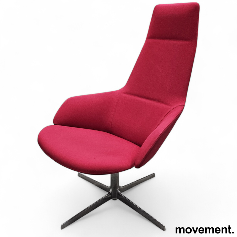 Loungestol fra Arper i rosa stoff, - 1 / 3